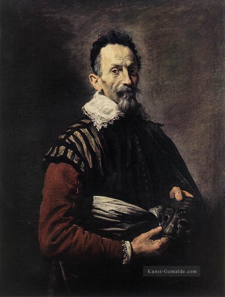 Porträt eines Akteurs Barock Domenico Fetti Zahlen Ölgemälde